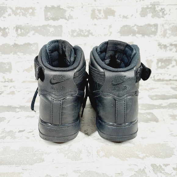 Nike Black AF1 Air Force Lace-Up High Boots K404 - Picture 3 of 10